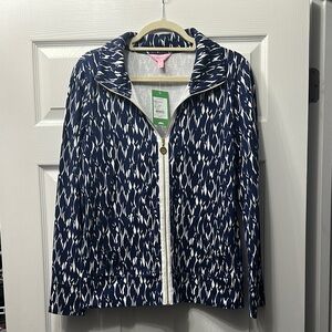 Lilly Pulitzer Blue and White full zip